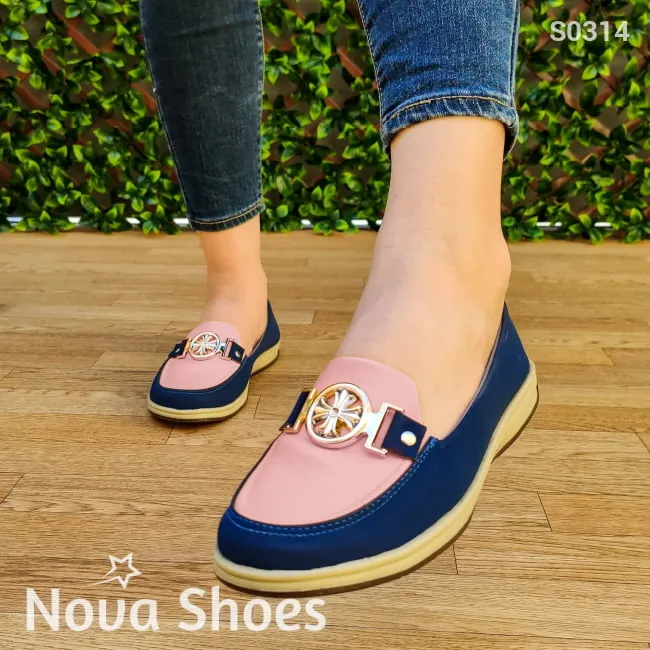 Mocasín de color combinado