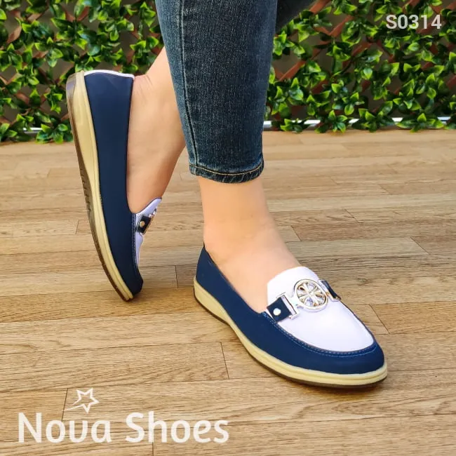 Mocasín de color combinado