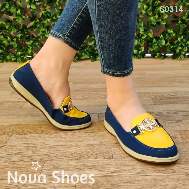 Mocasín de color combinado
