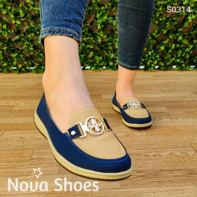 Mocasín de color combinado