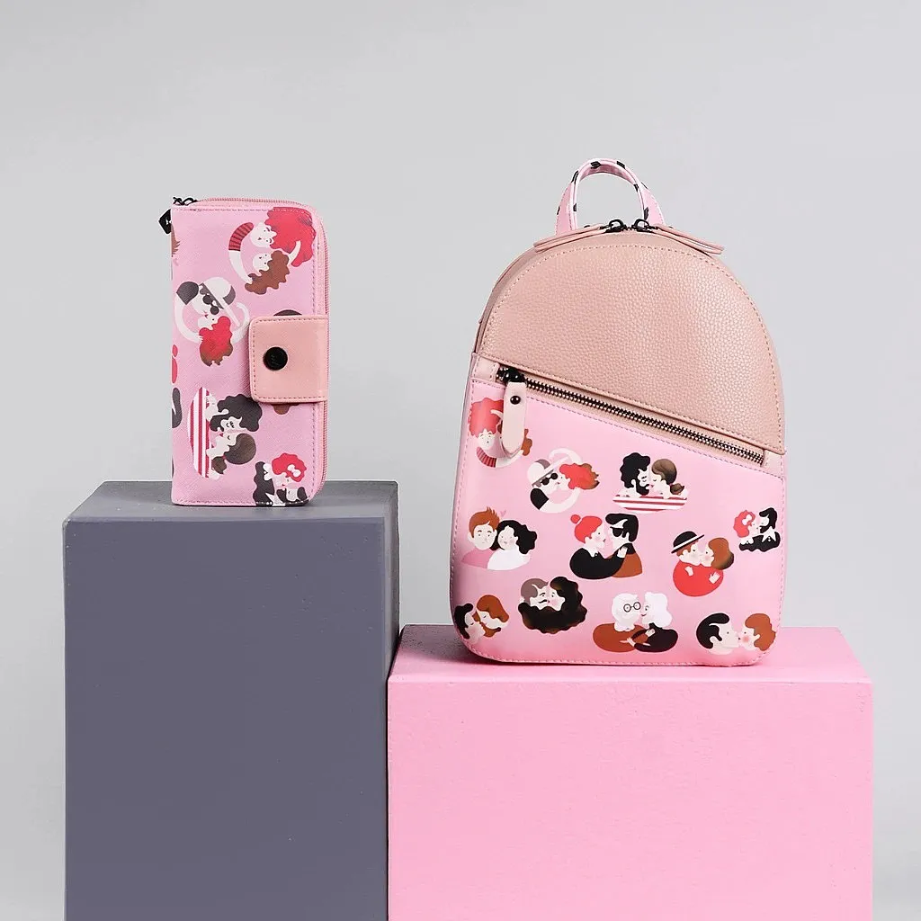 MOCHILA VUCH LOVERS  PINK/LIGHT BROWN  WOMEN´S