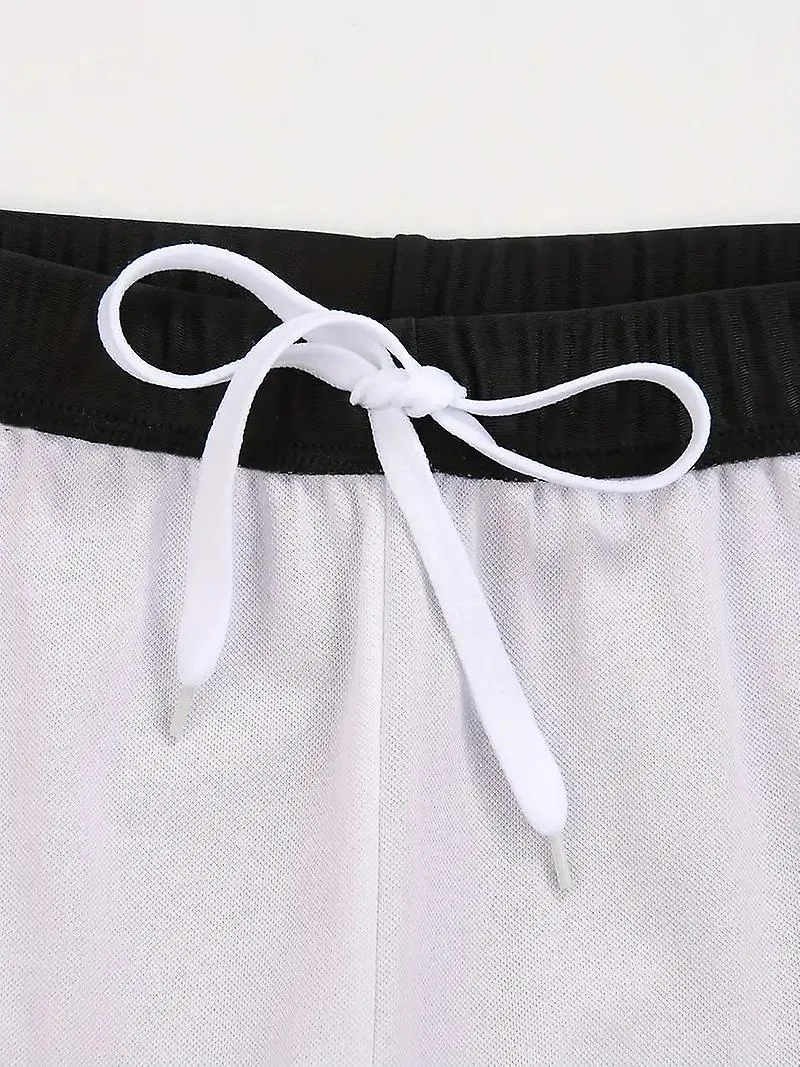 Moderno patrón de llama geométrico Velocidad Carta Imprimir Secado rápido Cómodo traje de baño transpirable con cordón, pantalon