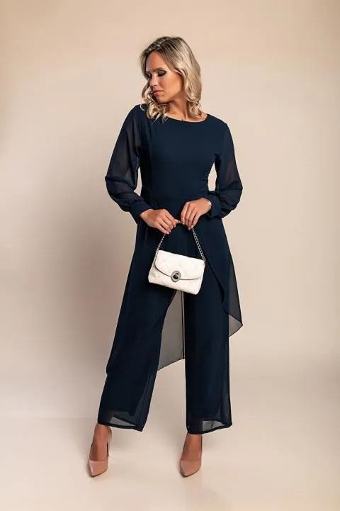 Mono elegante, azul oscuro