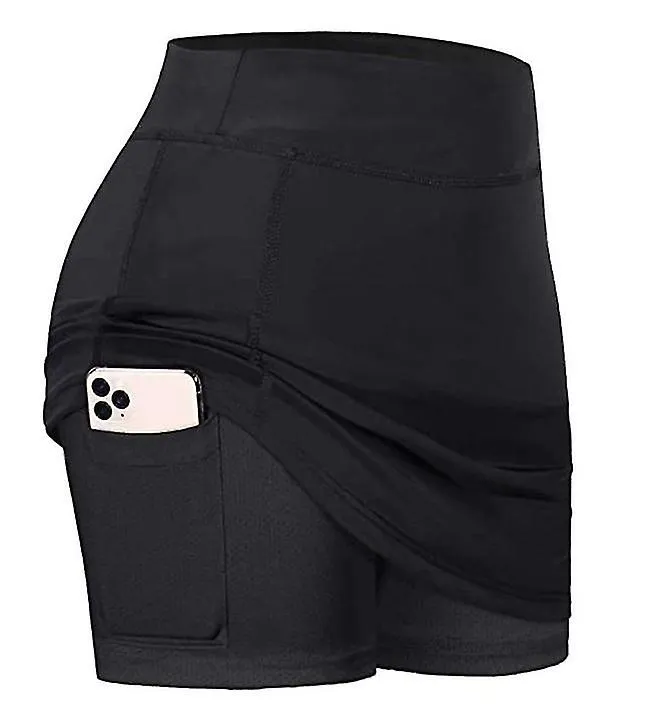 Mujeres Faldas tenis Pantalones cortos interiores Elásticos deportivos Golf Skorts con bolsillos