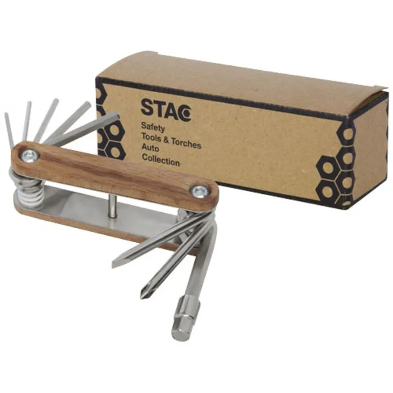 Multiherramienta para bicicletas de 8 funciones con mango de madera 'Fixie'