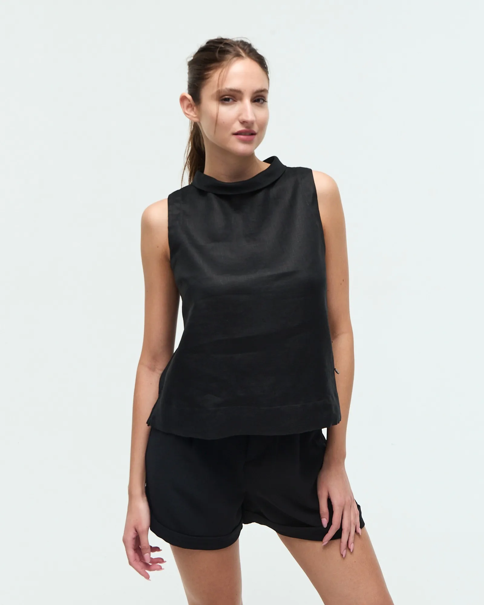 Musculosa Arocena Lino Negro