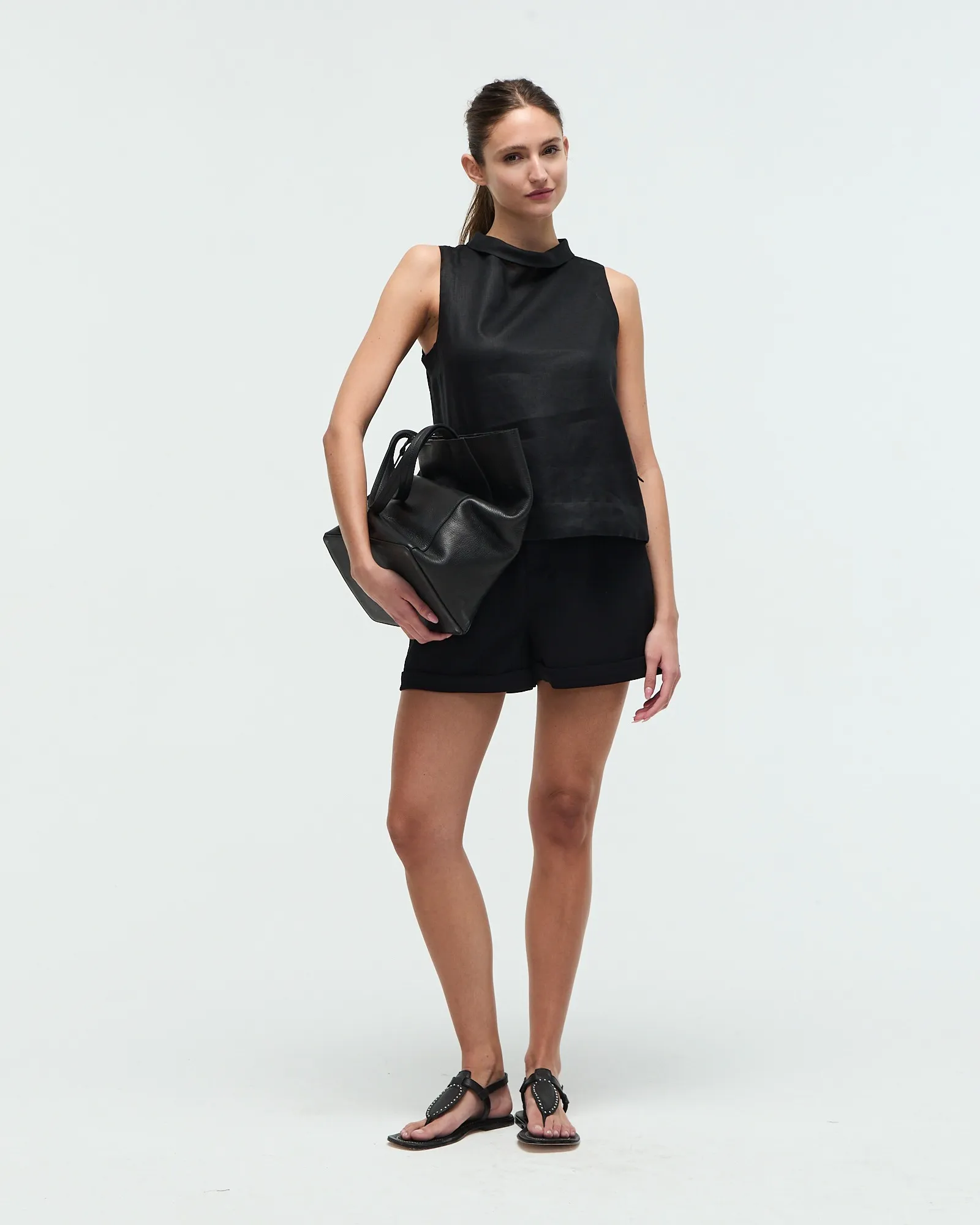 Musculosa Arocena Lino Negro