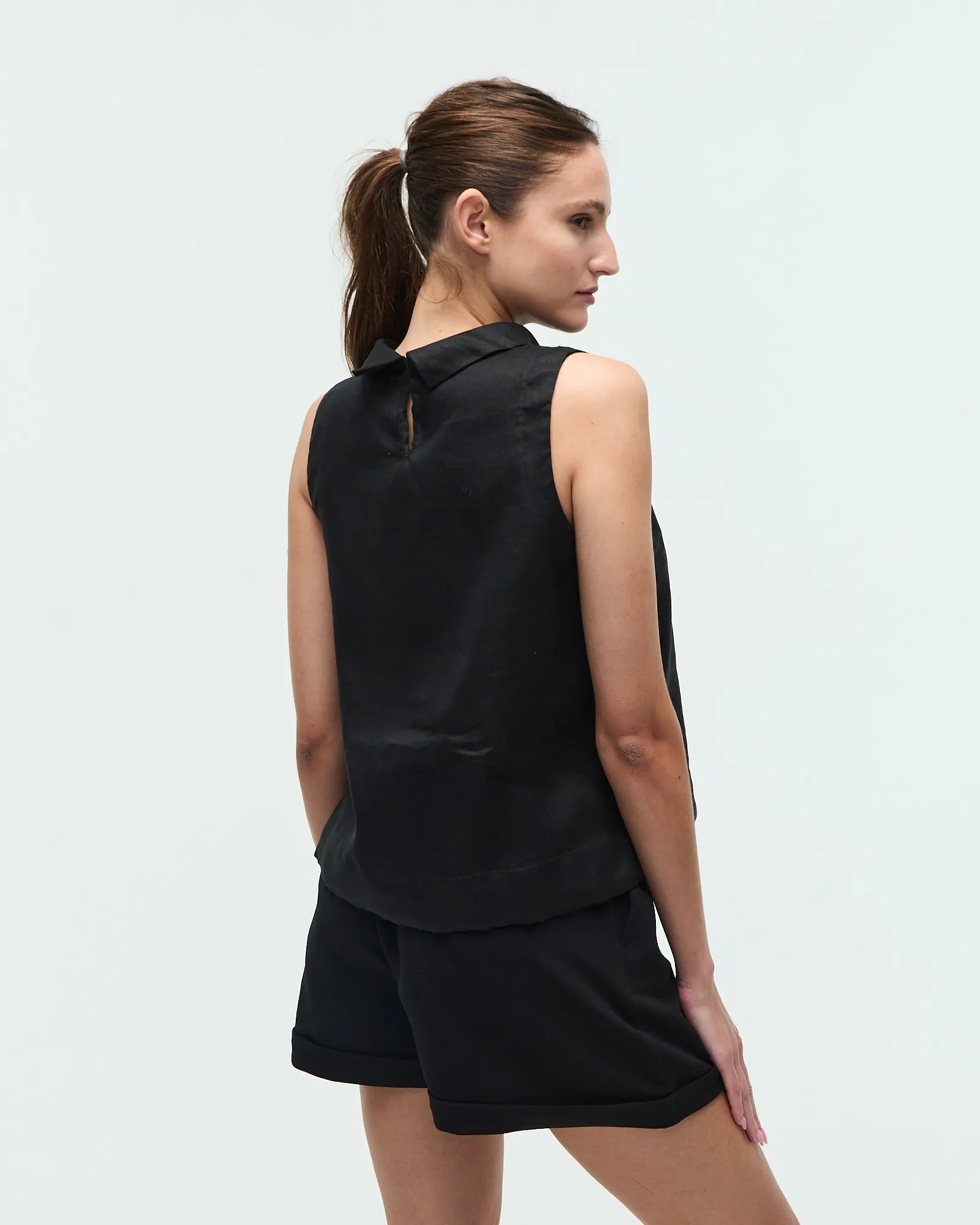 Musculosa Arocena Lino Negro