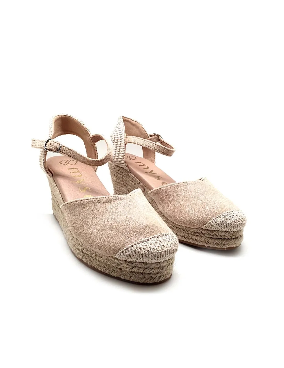 MYSOFT ZAPATILLA YUTE CUÑA ALTA HEBILLA 24M130
