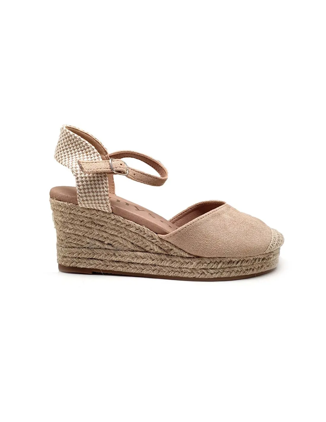 MYSOFT ZAPATILLA YUTE CUÑA ALTA HEBILLA 24M130