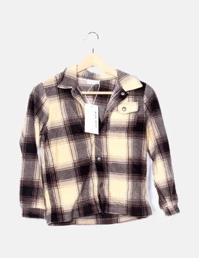 Name it Sobrecamisa bicolor estampado cuadros
