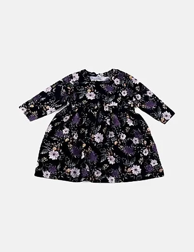 Name it Vestido negro estampado floral