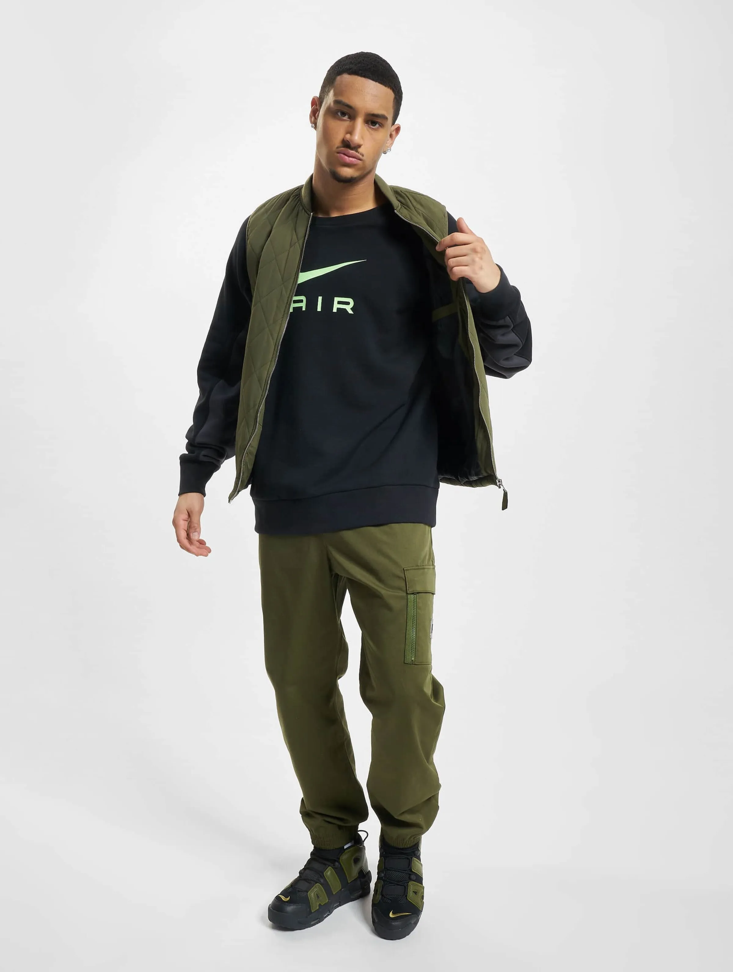 Nike Nike NSW Aair Crew Sweatshirt Yellow Strike/Black