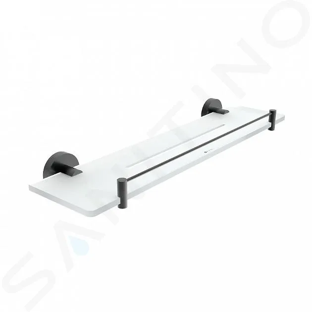 NIMCO UNIX  ESTANTE, 50 CM, PLEXIGLASS/NEGRO MATE UNC X450X90