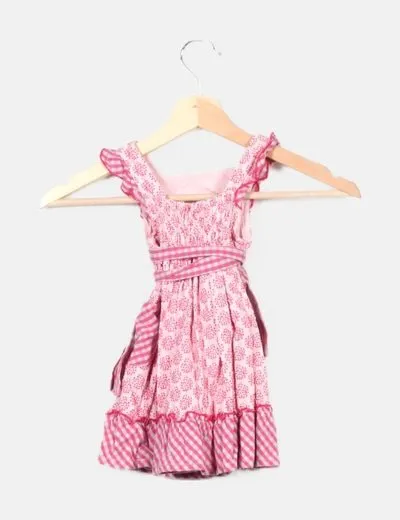 NoName Vestido rosa estampado floral