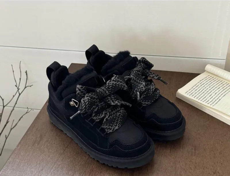 Nuevas botas de baja nevada zapatos de piel de oveja de piel de oveja Mel casual botas de lana para mujeres zapatos deportivos a