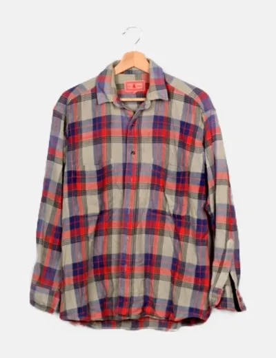 On the road Sobrecamisa multicolor estampado cuadros