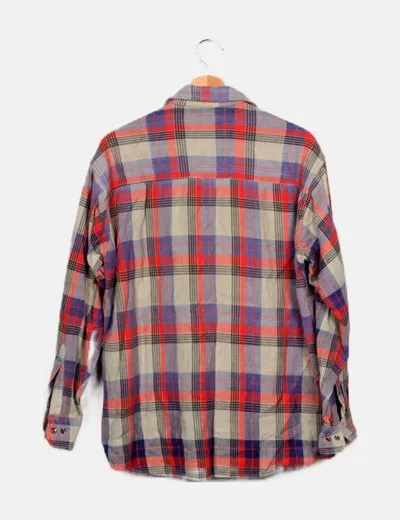 On the road Sobrecamisa multicolor estampado cuadros