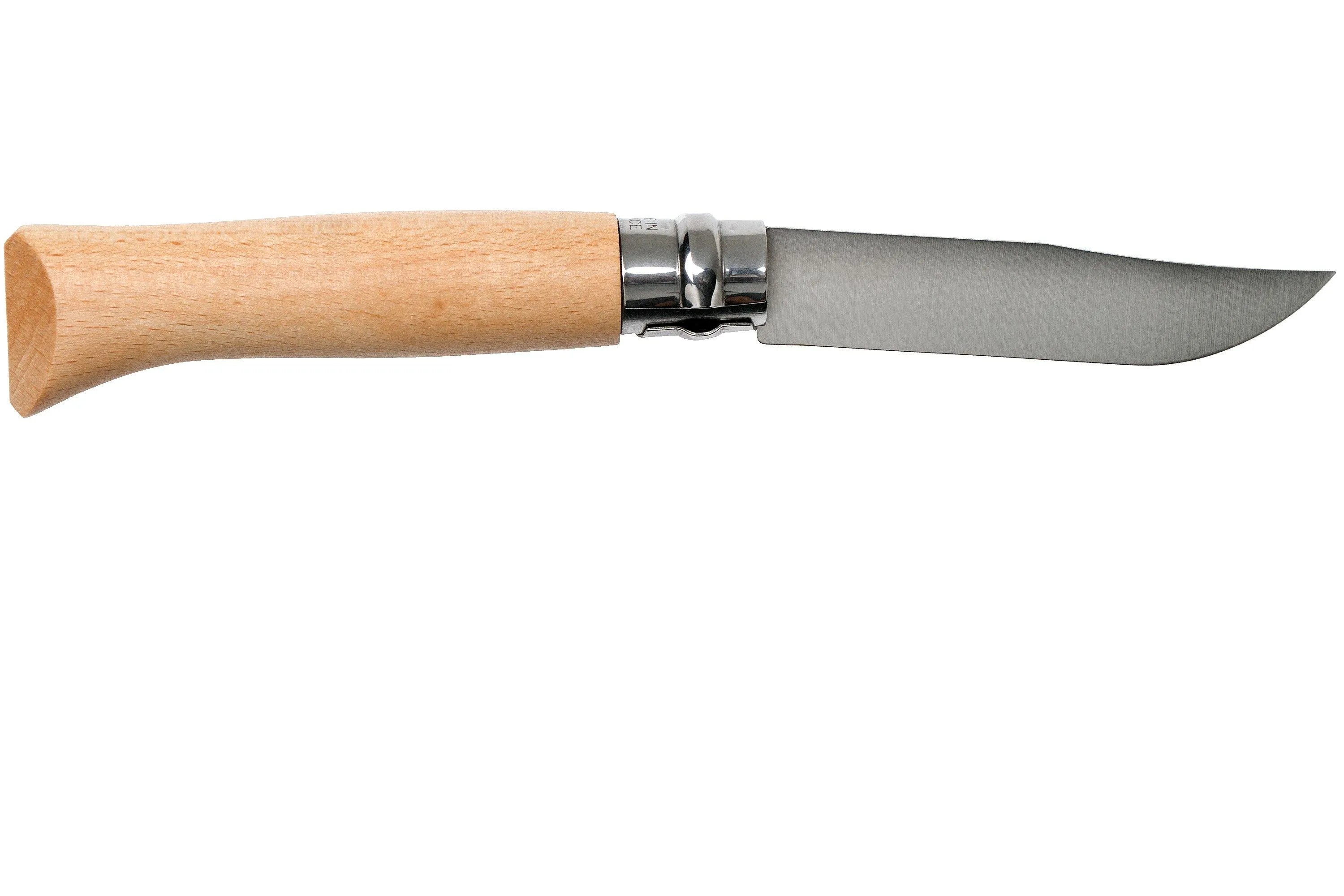 Opinel Navaja No. 08RV, acero inoxidable, longitud de la cuchilla 8,5 cm