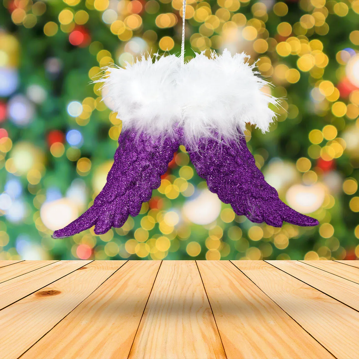 Ornamento en Forma de Alas color Morado