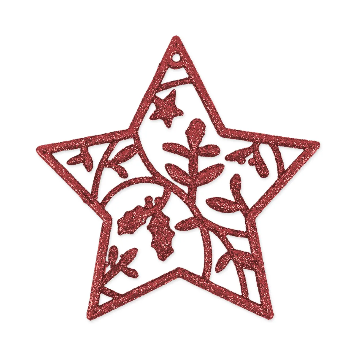 Ornamento en Forma de Estrella color Vino