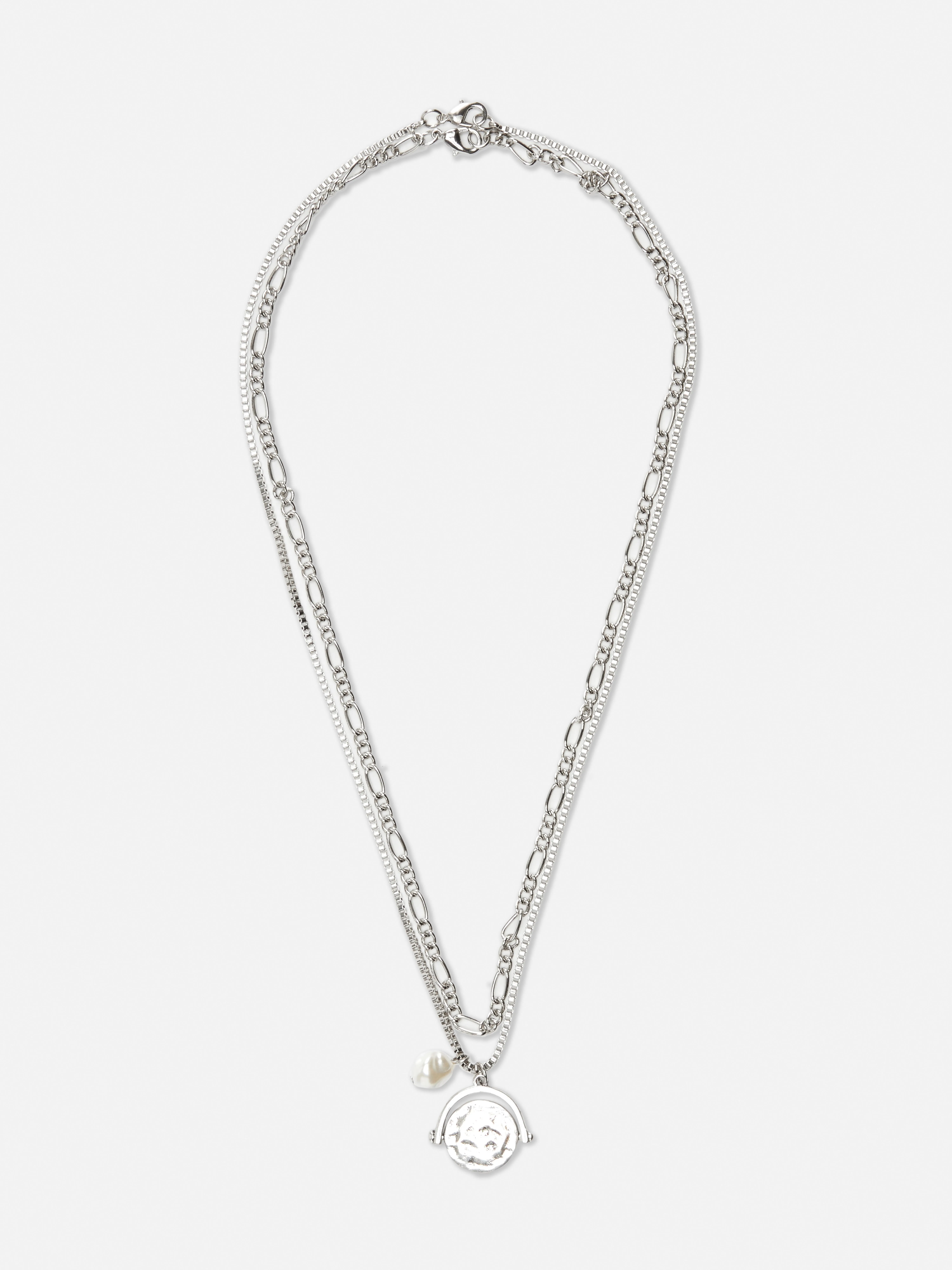 Pack de 2 collares con colgantes de perla
