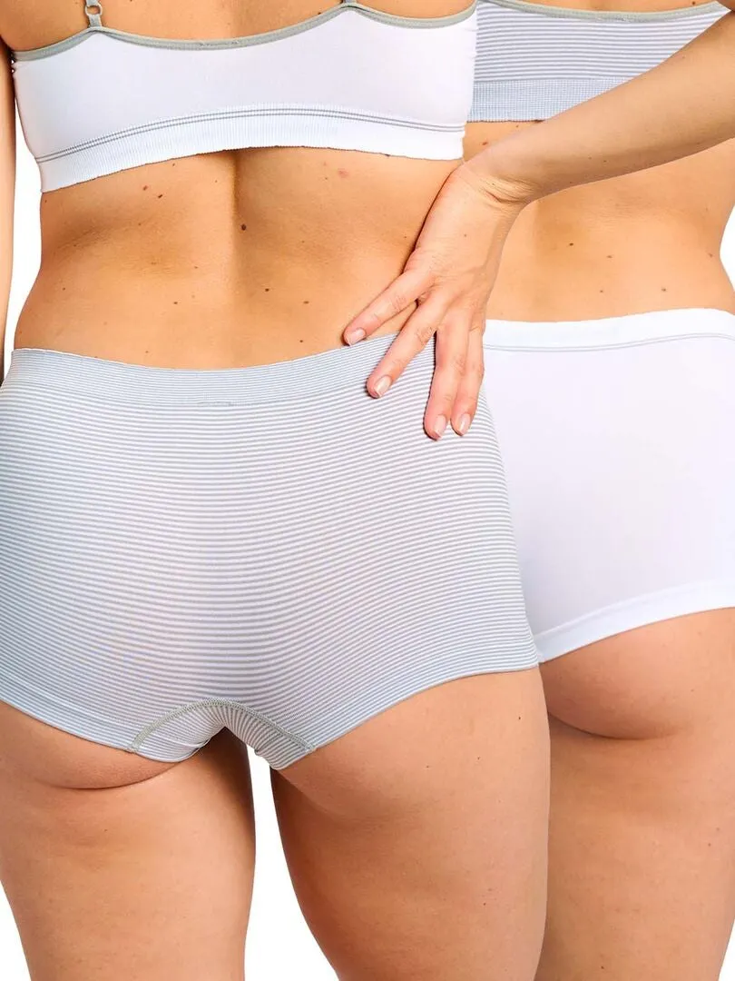 PACK DE 2 CULOTTES SIN COSTURAS 'BILLET DOUX'  GRIS