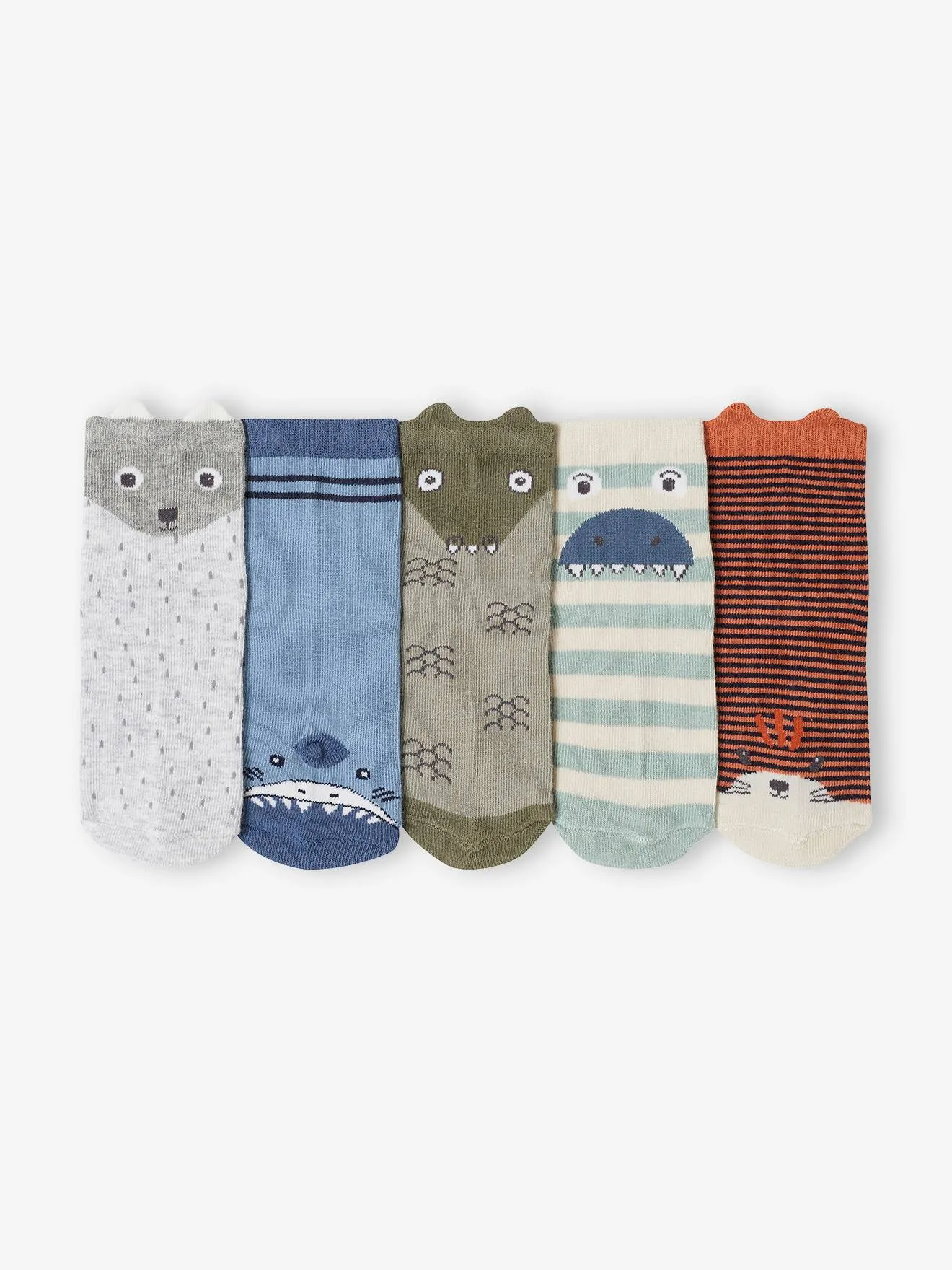 Pack de 5 pares de calcetines animales para niño