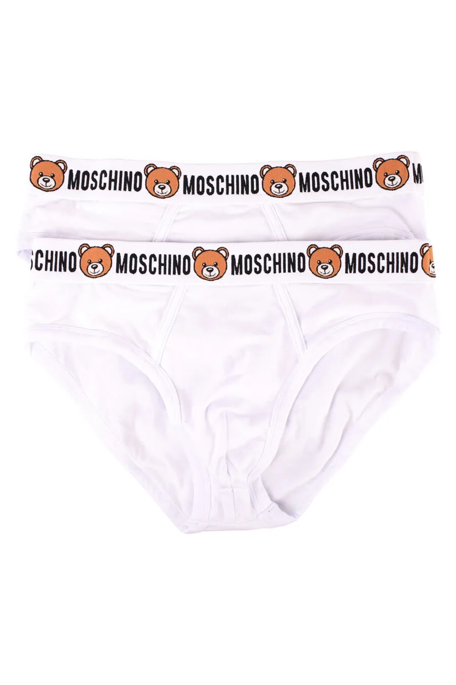 Pack de dos calzoncillos blancos con logo oso 