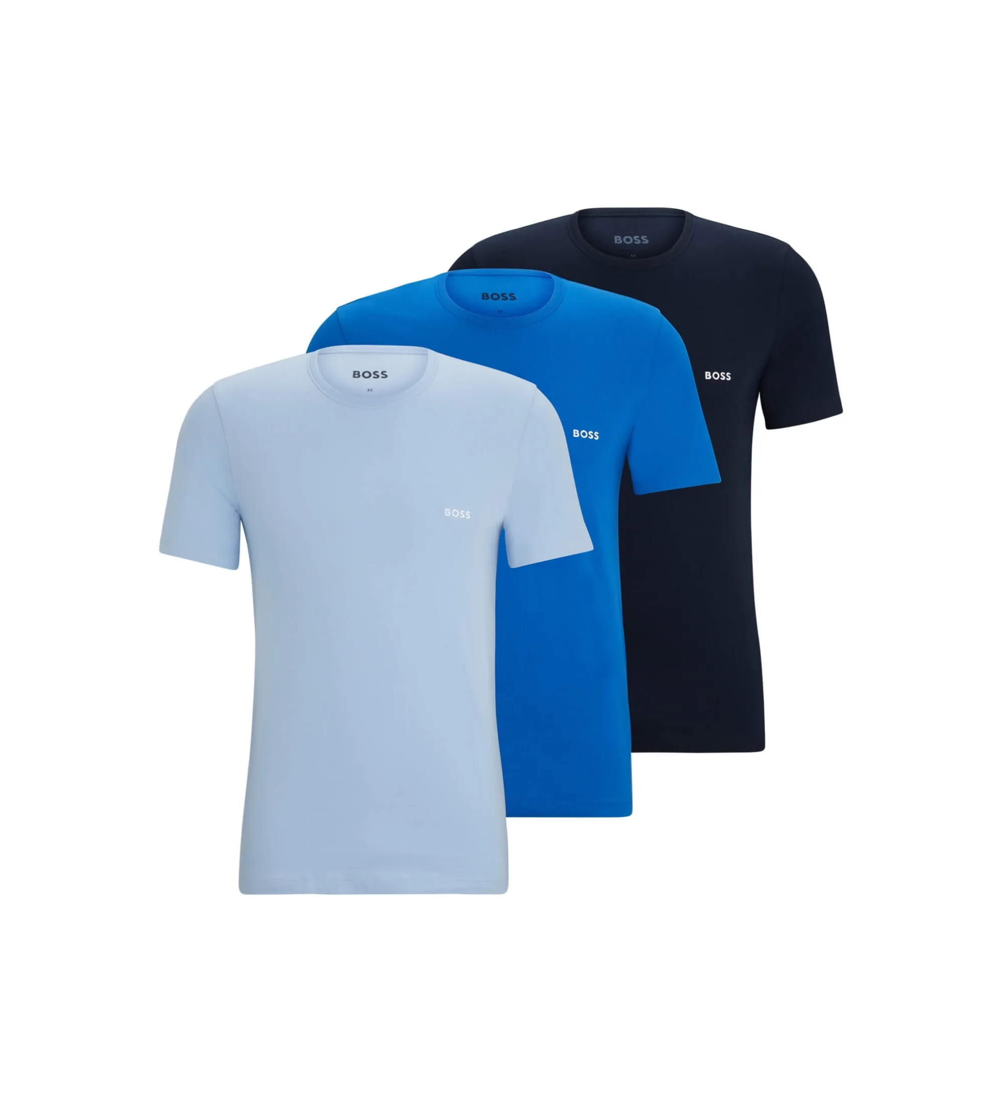 Pack de tres camisetas interiores azules
