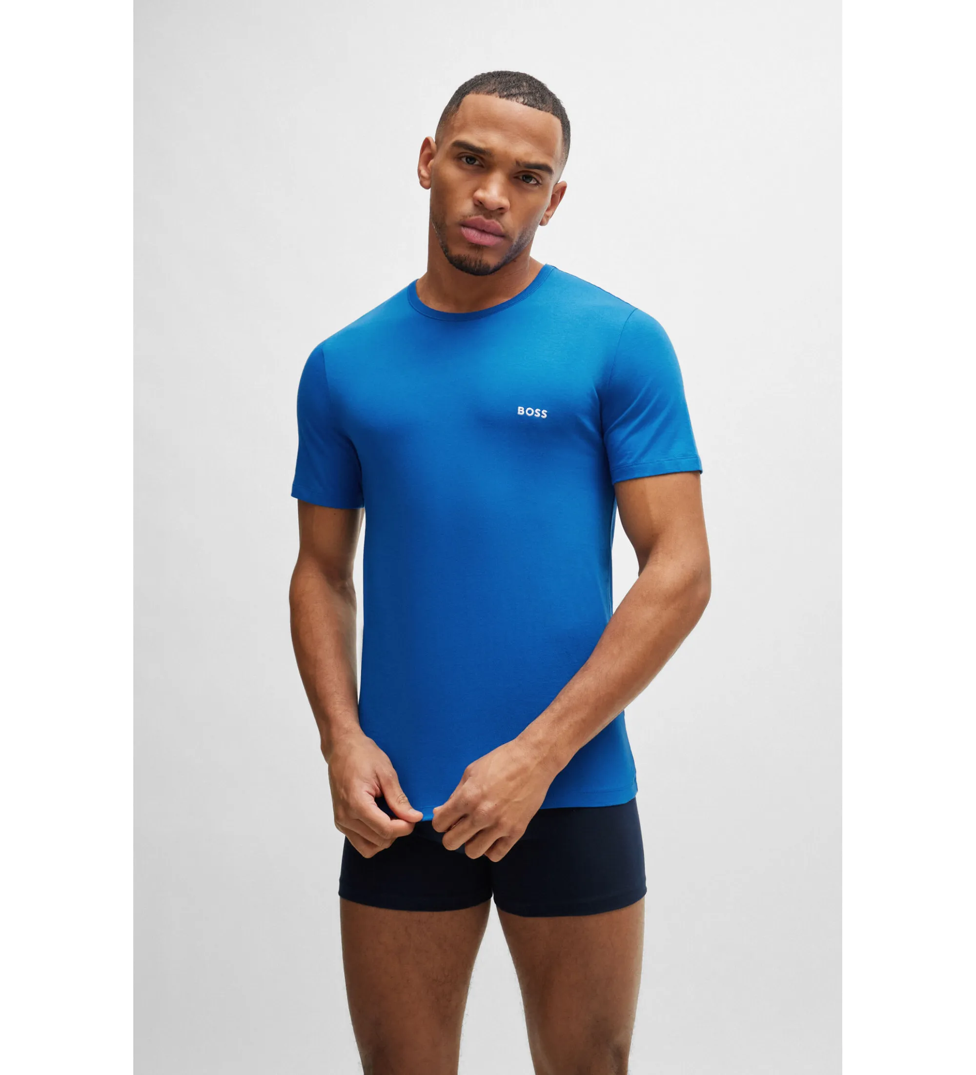 Pack de tres camisetas interiores azules