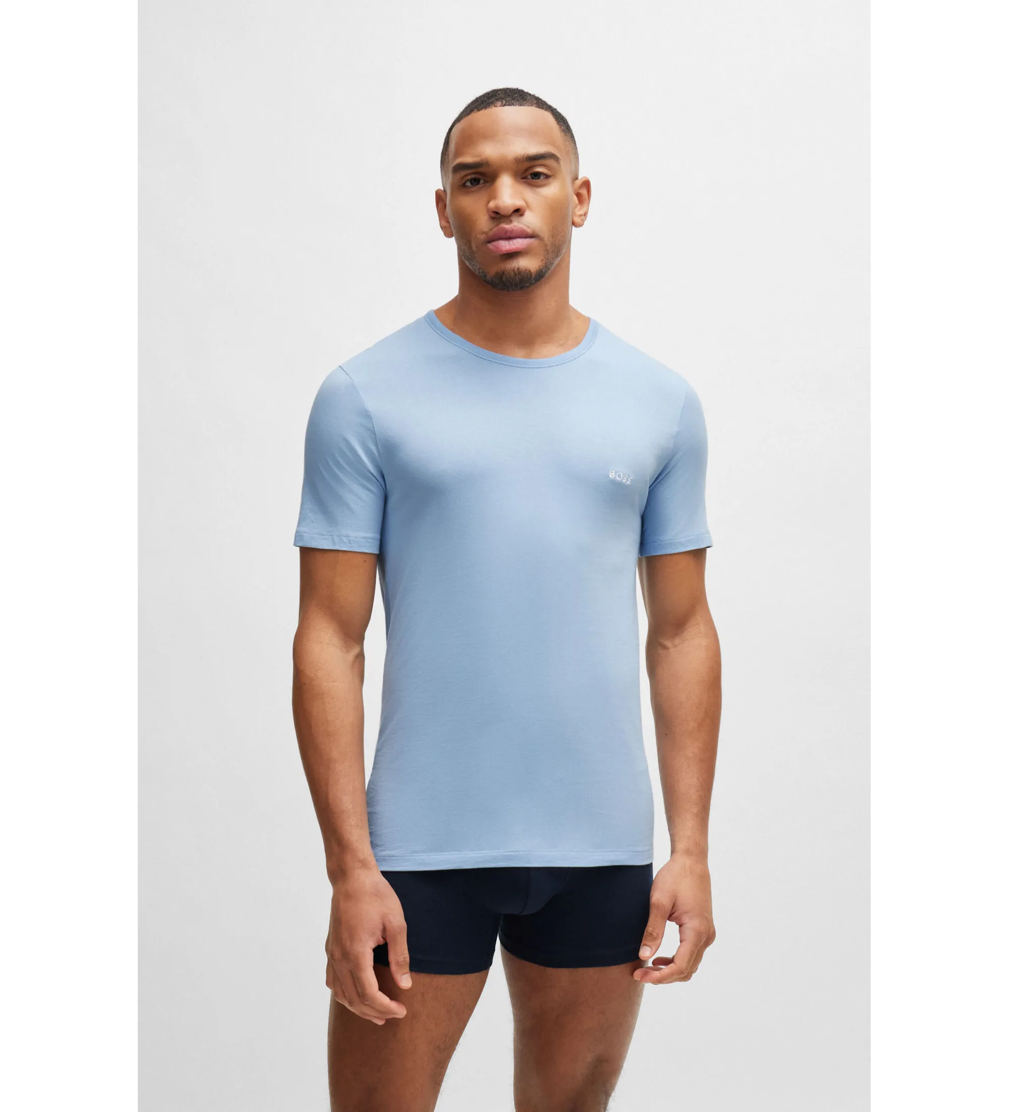 Pack de tres camisetas interiores azules