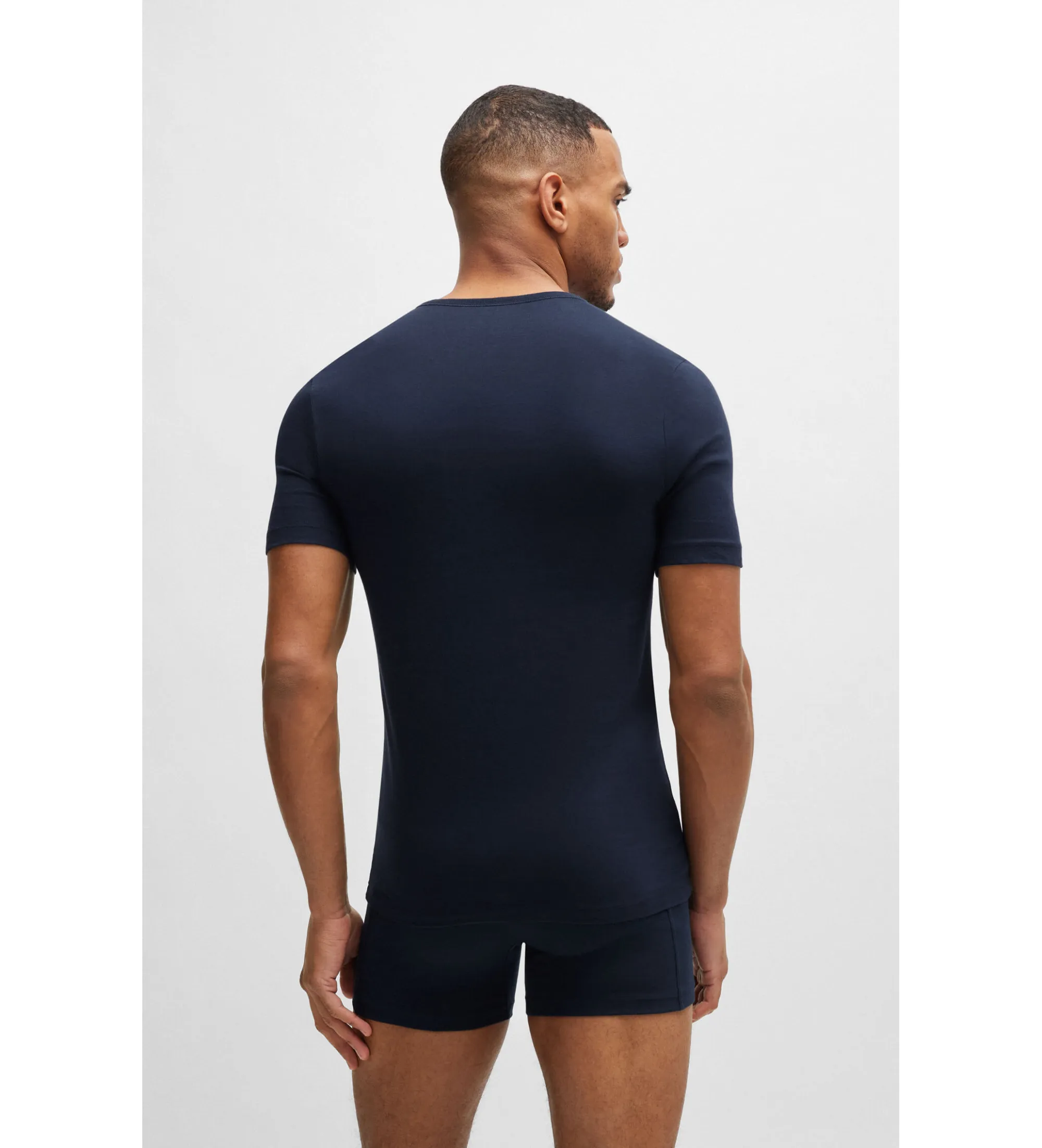 Pack de tres camisetas interiores azules