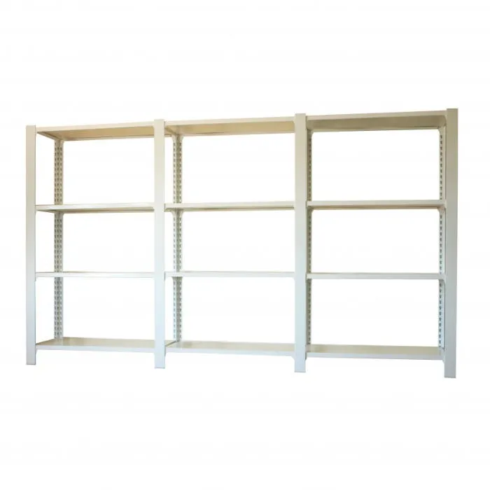 Pack Estanterías De Oficina Officlick Wood I+A+A Blanco/Blanco 4 baldas Simonrack
