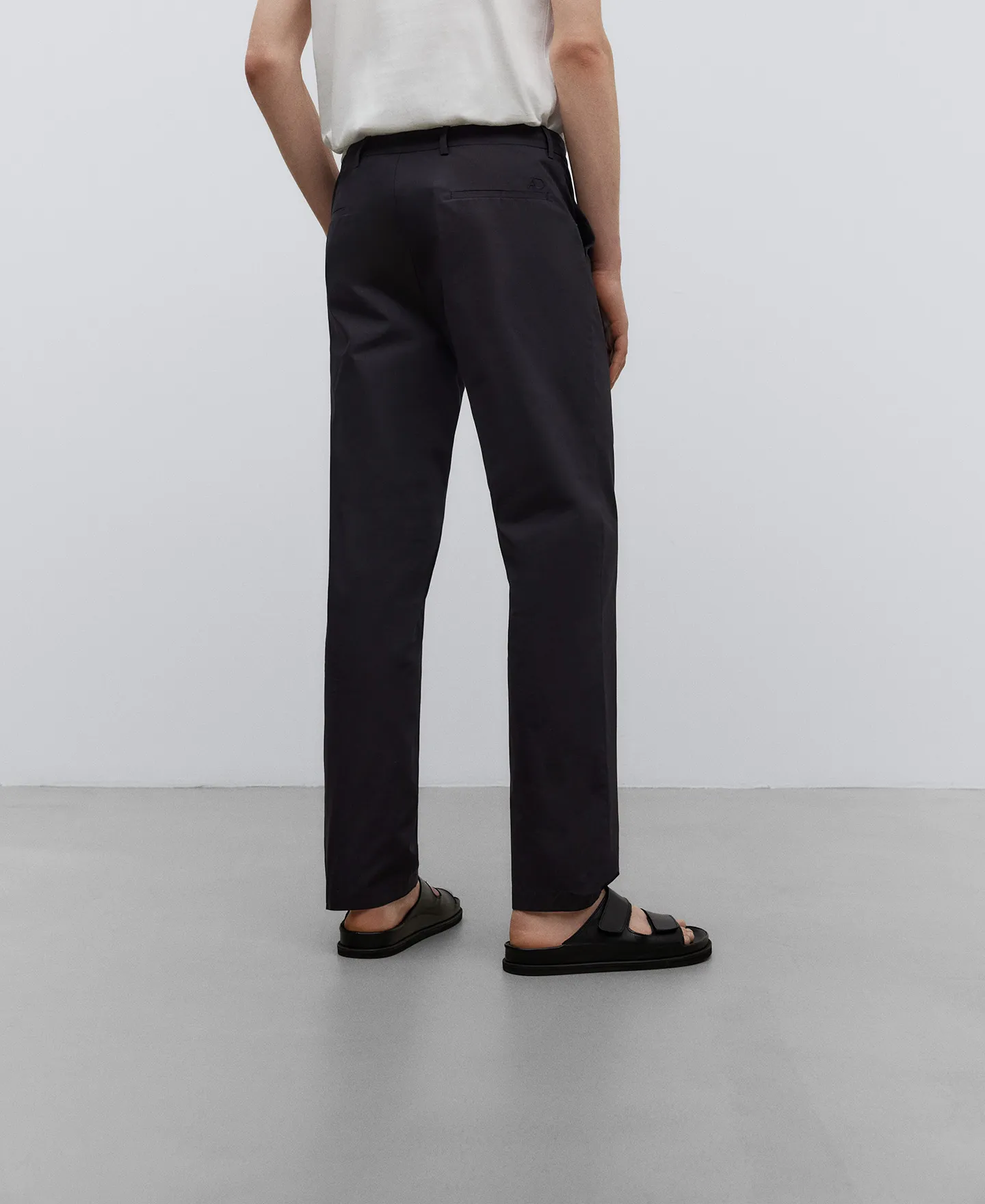 Pantalón en popelín de algodón hombre
