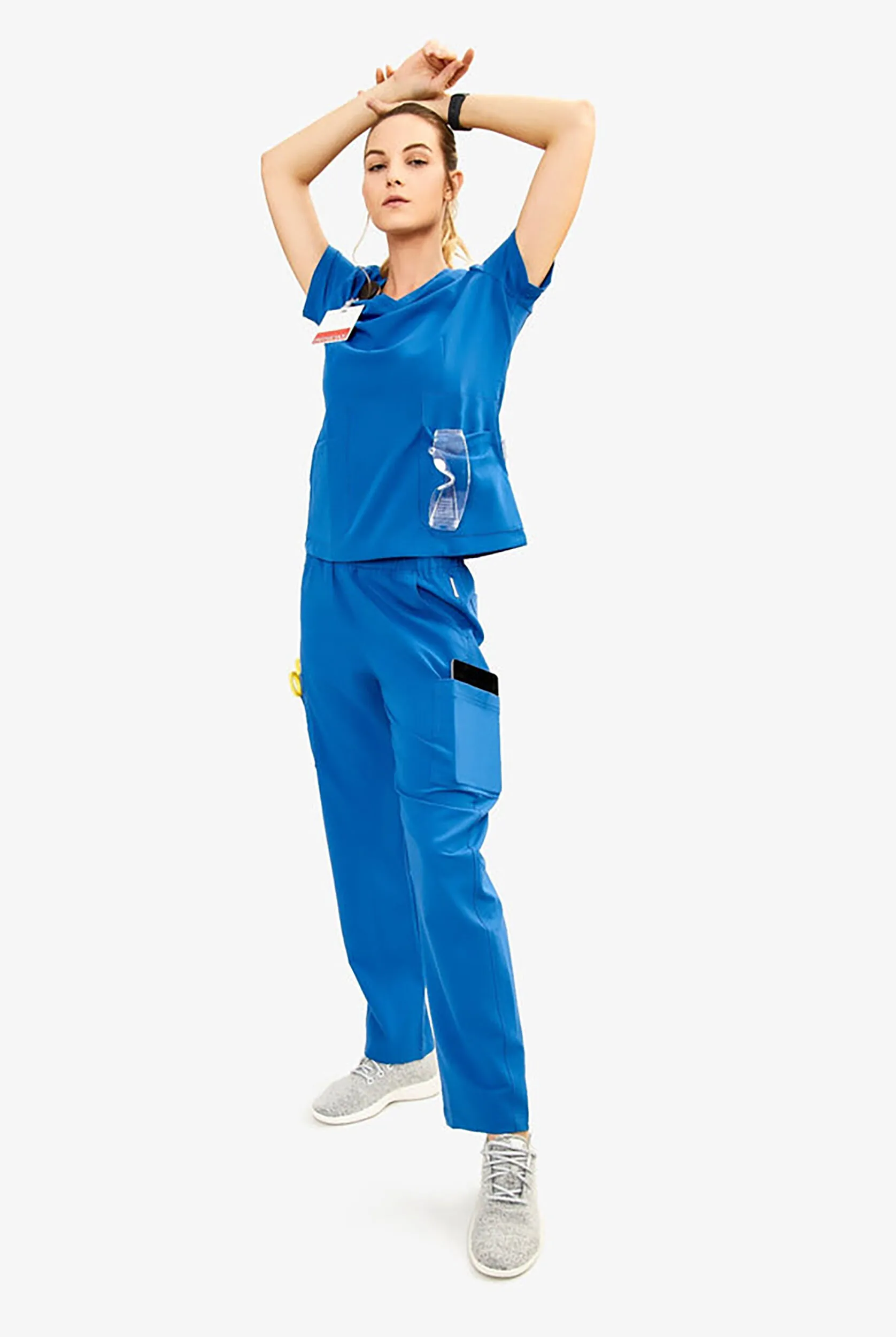Pantalón médico Keswi con cordón interior y 9 bolsillos para mujer