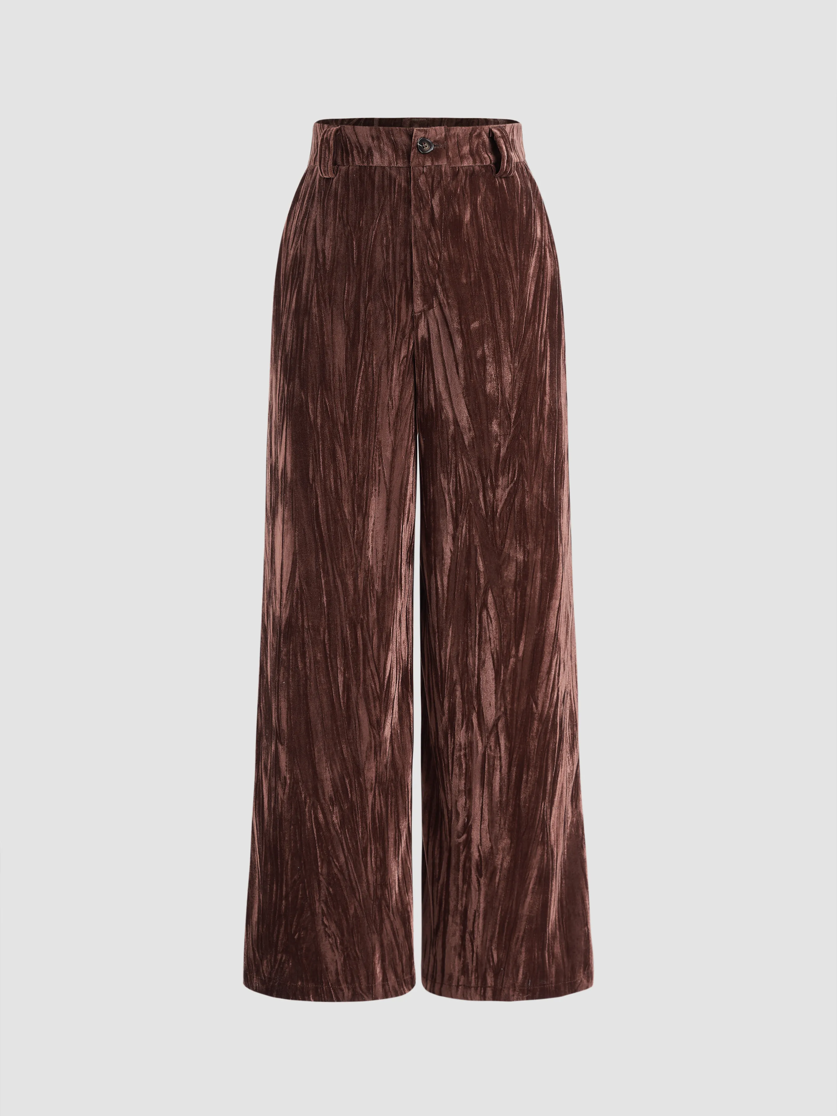  Pantalones de Cintura Media con Bolsillo de Pana