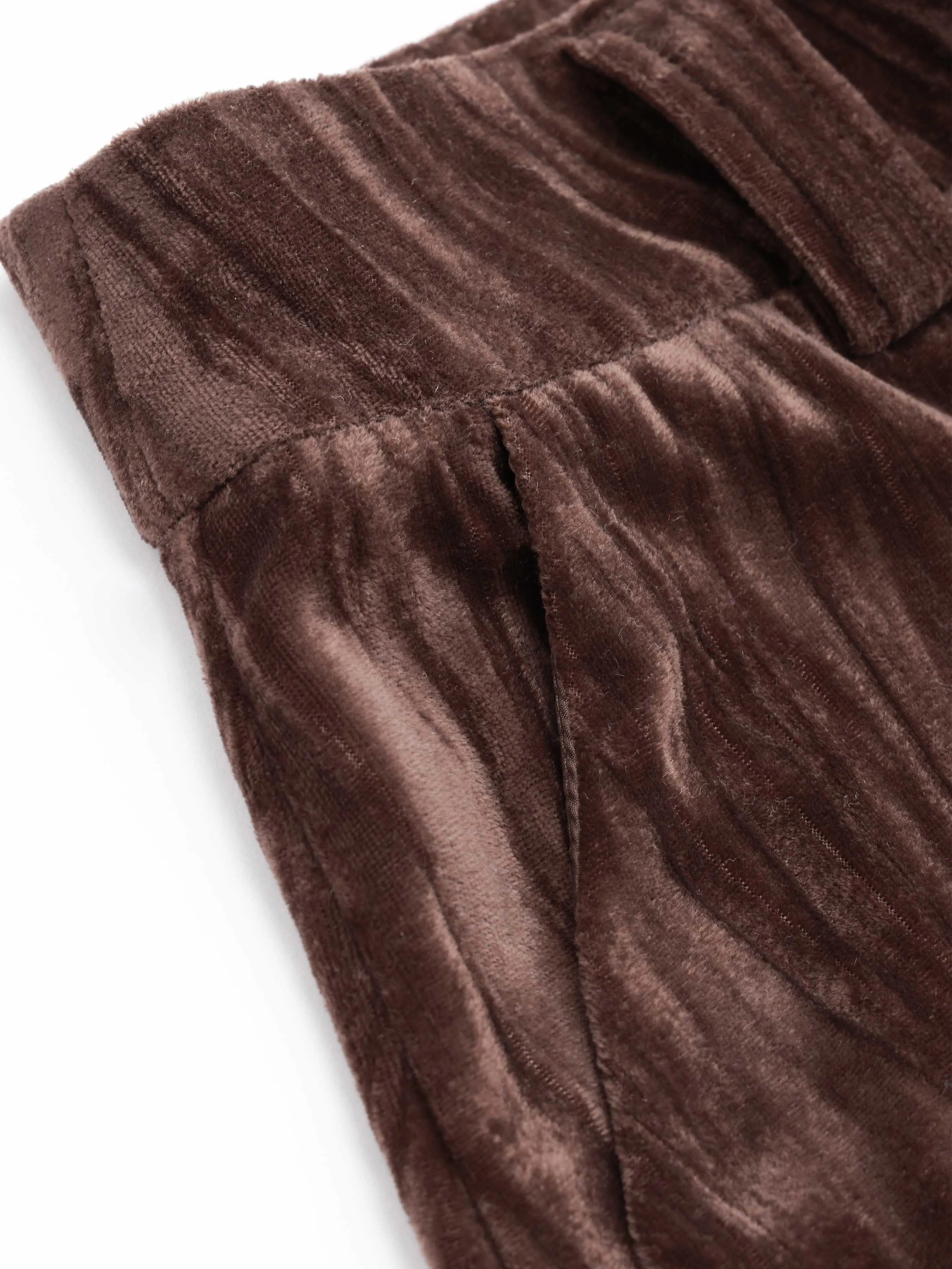  Pantalones de Cintura Media con Bolsillo de Pana