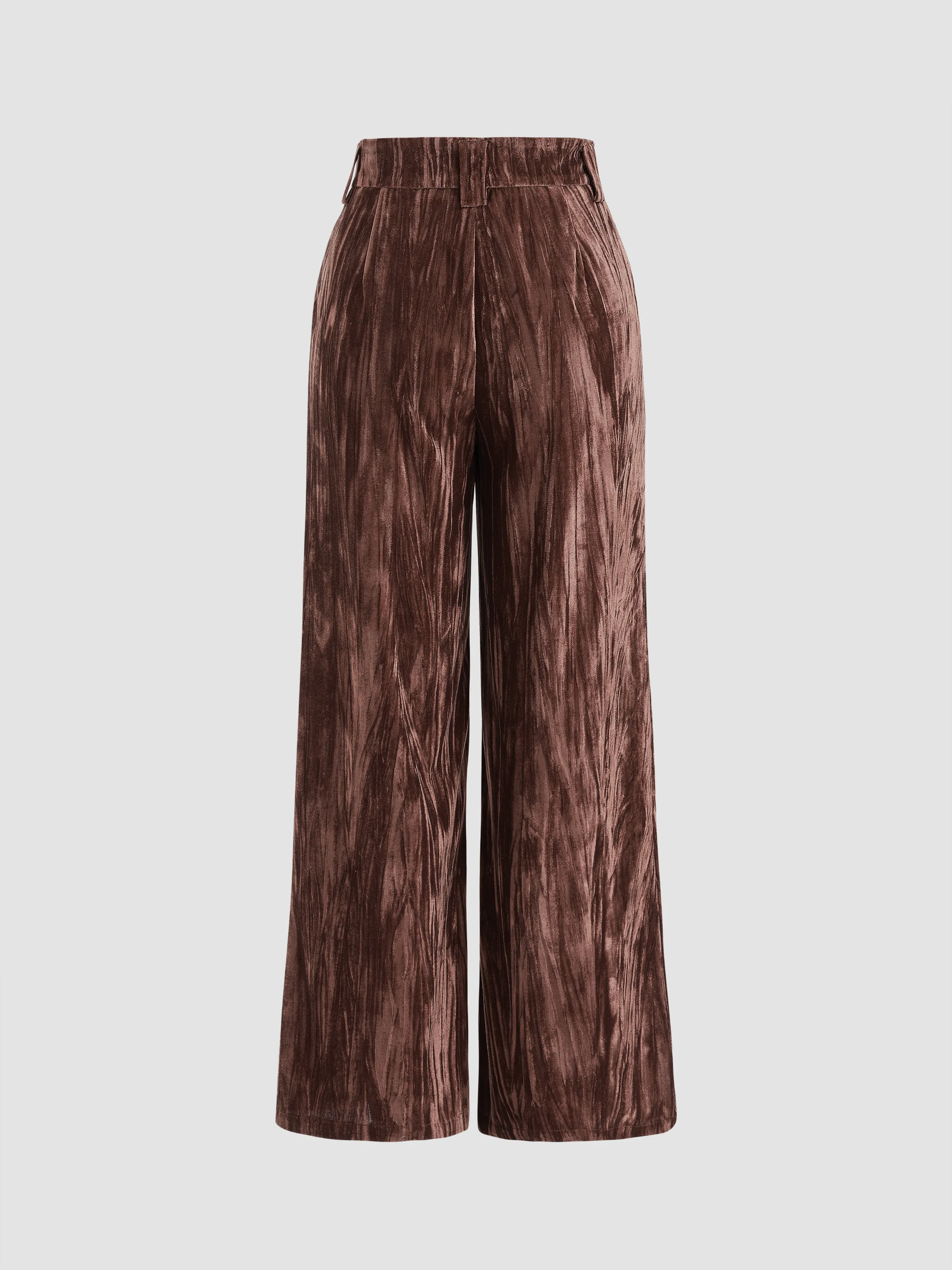  Pantalones de Cintura Media con Bolsillo de Pana
