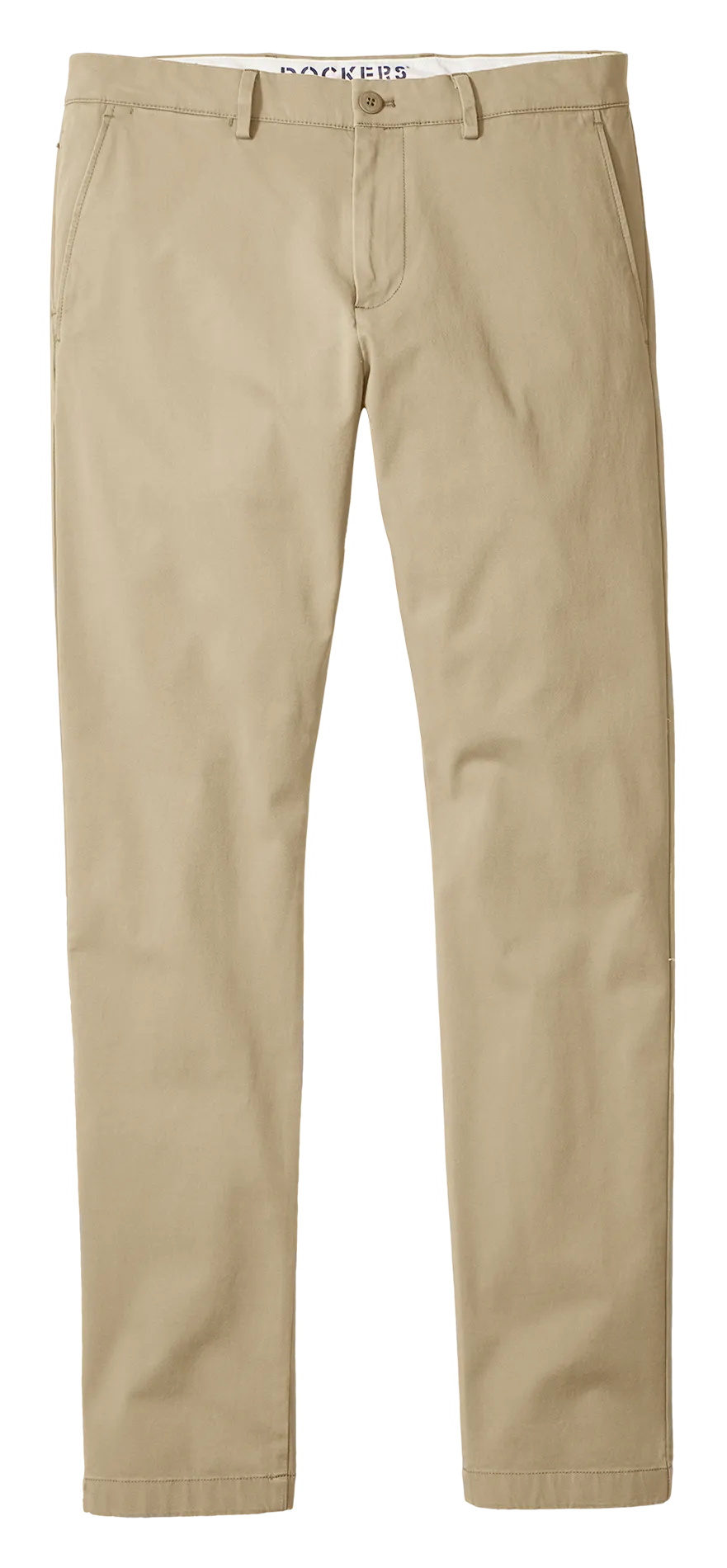 Pantalón chino de algodón elástico en caqui
