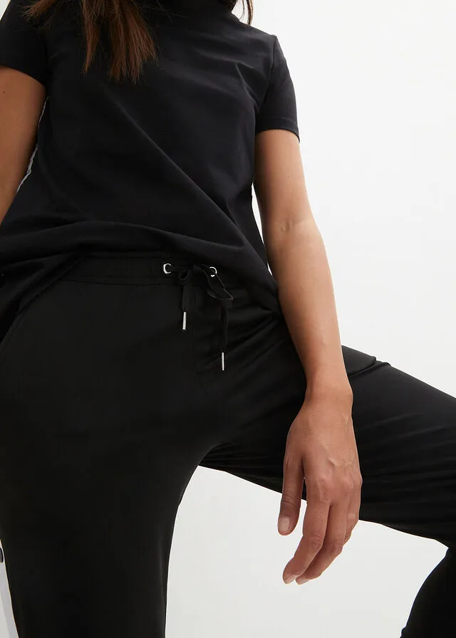 Pantalón de chándal con botones de presión Negro