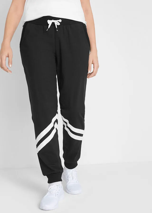 Pantalón de chándal con rayas Negro