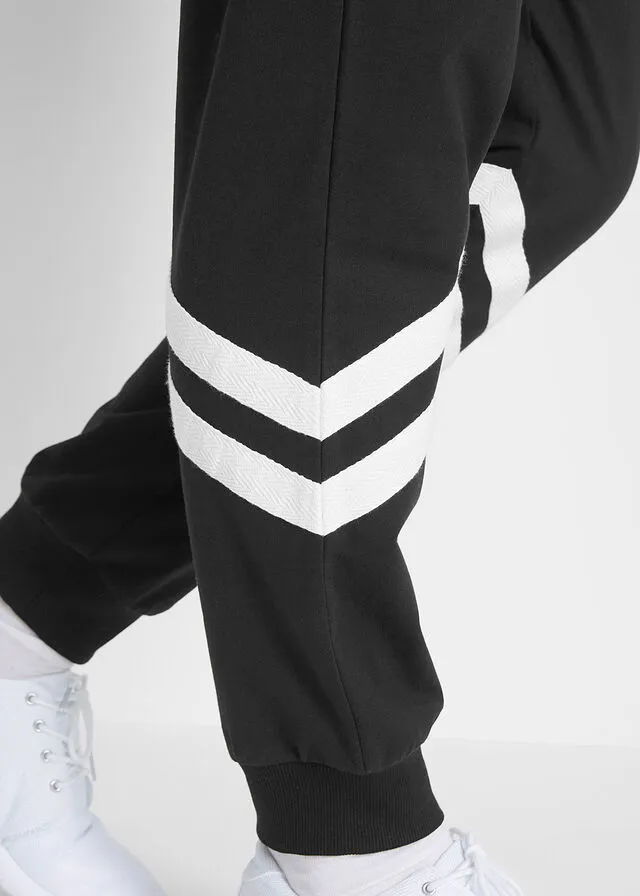 Pantalón de chándal con rayas Negro