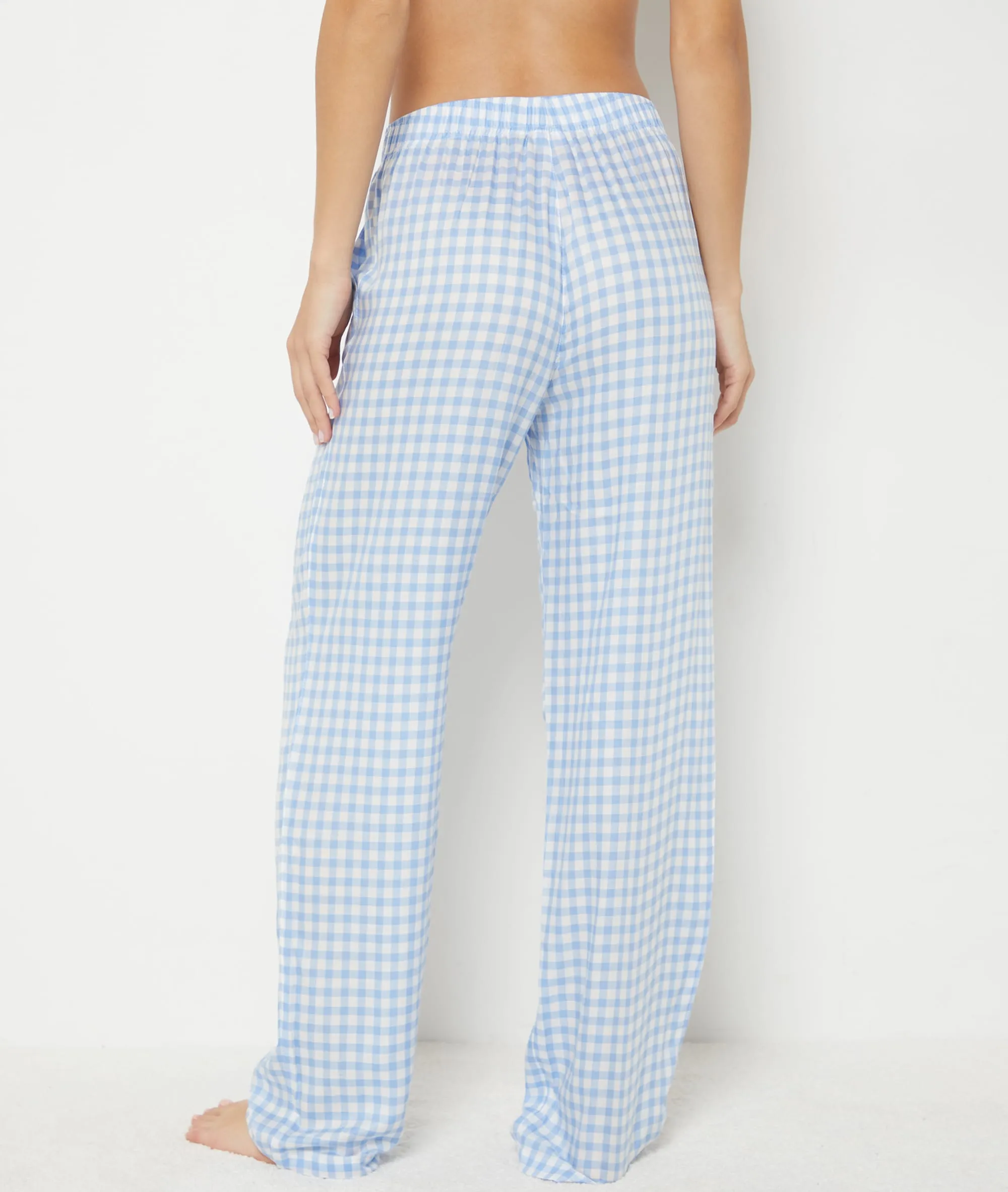 PANTALóN ESTAMPADO CUADROS CAISSY BLEU  ETAM