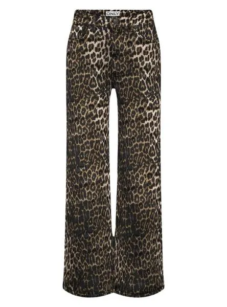Pantalón Only Anlie estampado de leopardo para mujer