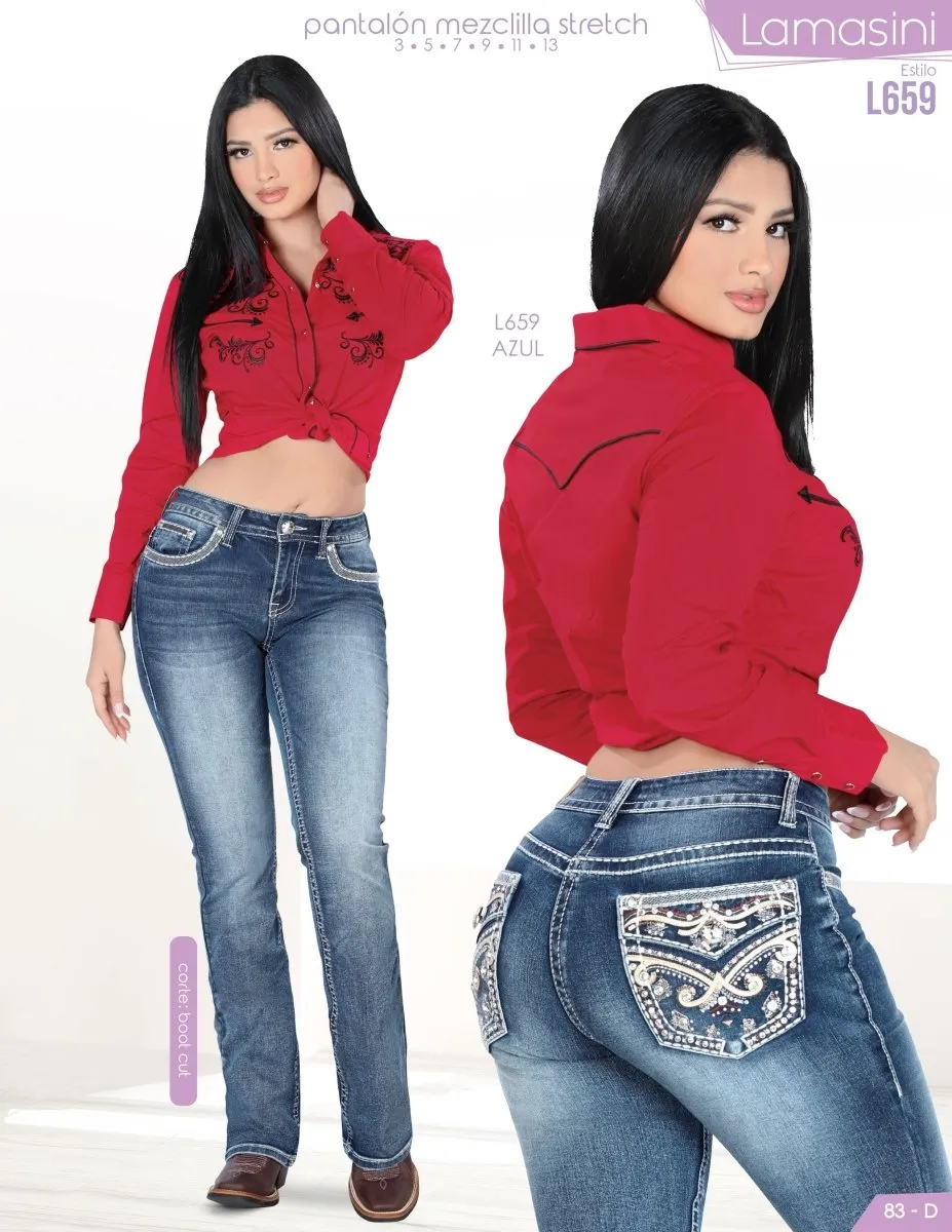 PANTALóN VAQUERO DE MEZCLILLA STRECH LAML659