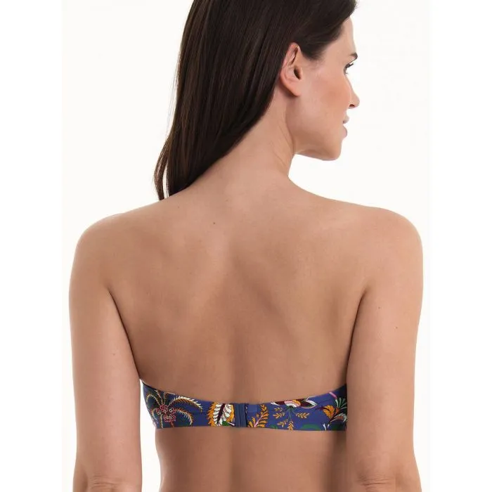 Parte de arriba Bikini Rosa Faia Flowers of Bali Ella Bandeau con aros 8758 Madeira