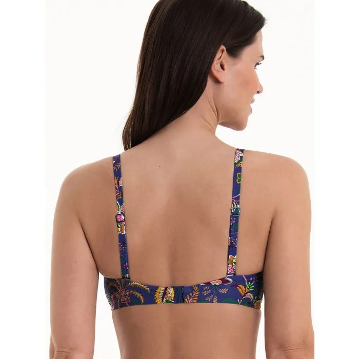 Parte de arriba Bikini Rosa Faia Flowers of Bali Ella Bandeau con aros 8758 Madeira