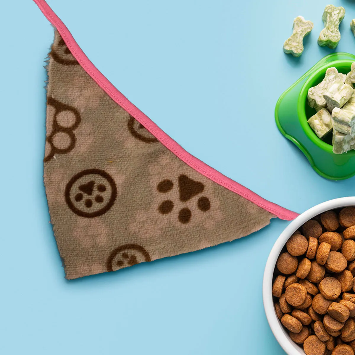 Pashmina para Mascotas con Diseo de Huellitas, color Capuccino