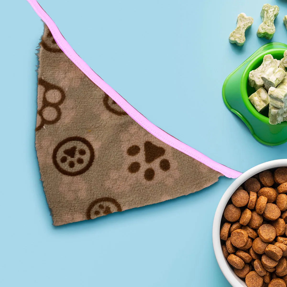 Pashmina para Mascotas con Diseo de Huellitas, color Capuccino